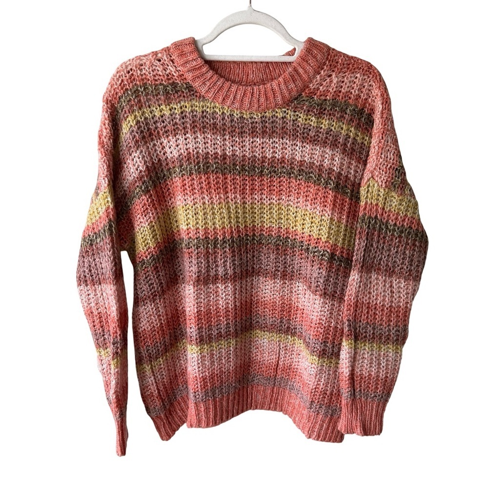 American Eagle Outfitters Multicolor Striped Sweater Size XS Cozy Boho Casual